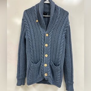 J Crew Oversized Cable Knit Cardigan Sweater.